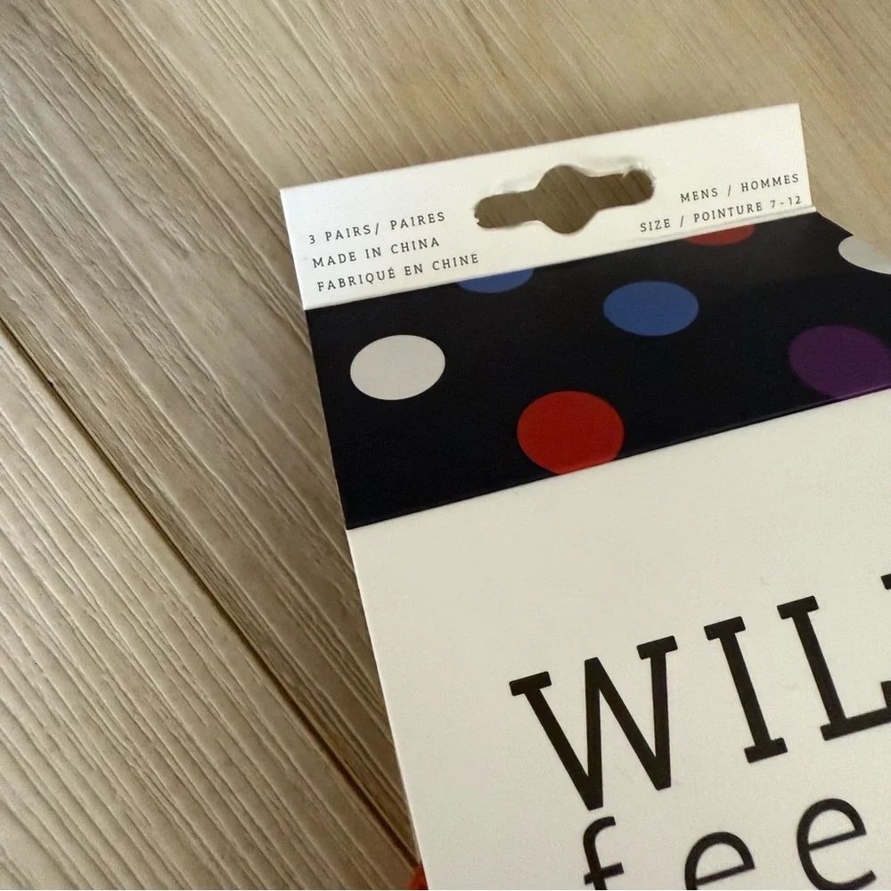 New Wild Feet Men’s flying ducks stripes Crew Socks - 3 Pairs NWT